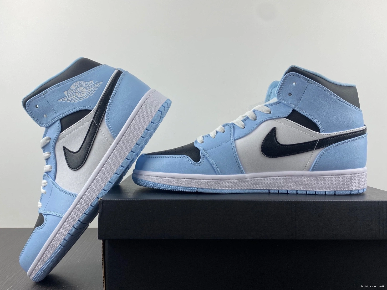 Blue 555112-401 Mid Air Jordan 1 GS Ice 0513